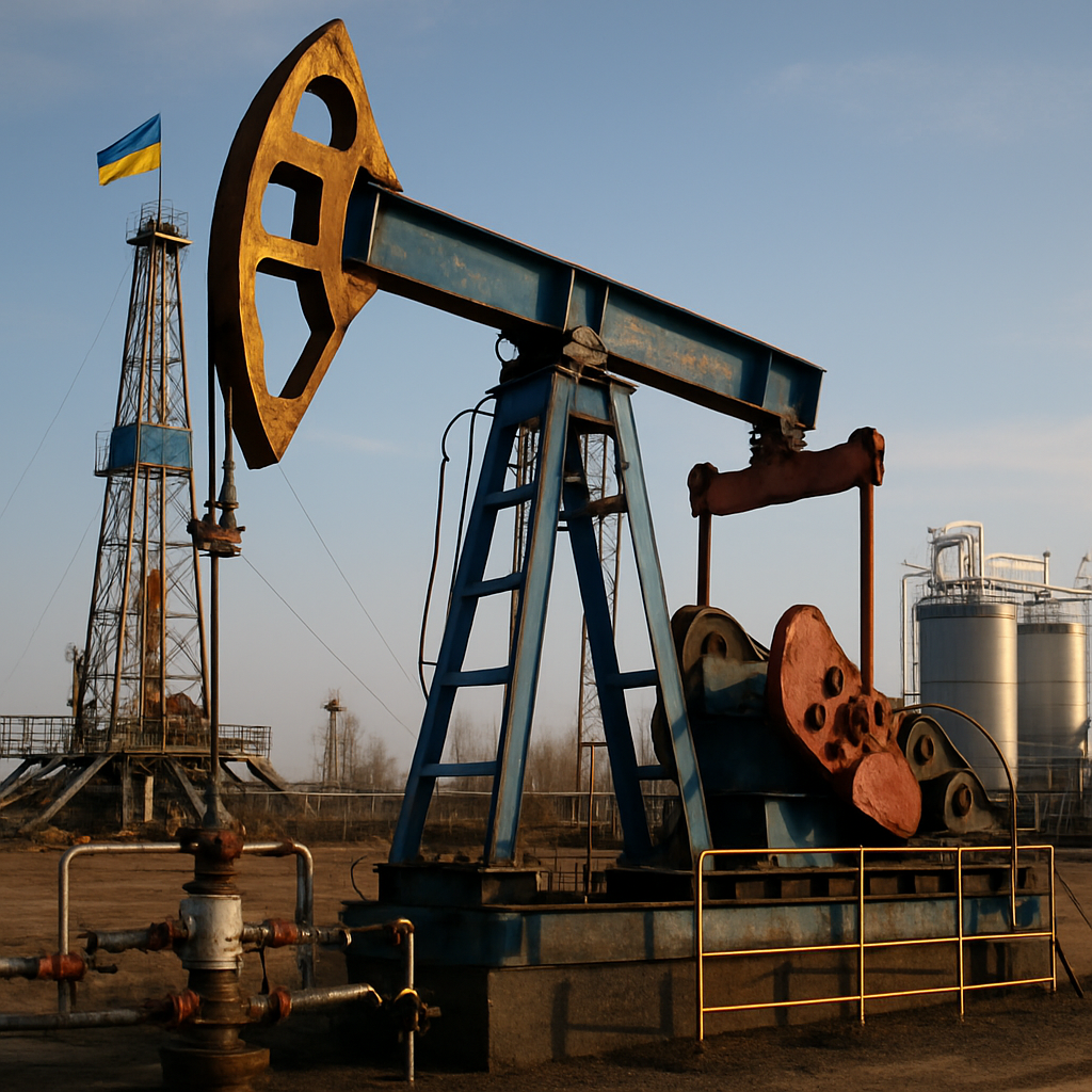 Ukrainian oil drilling facility industrial equipment