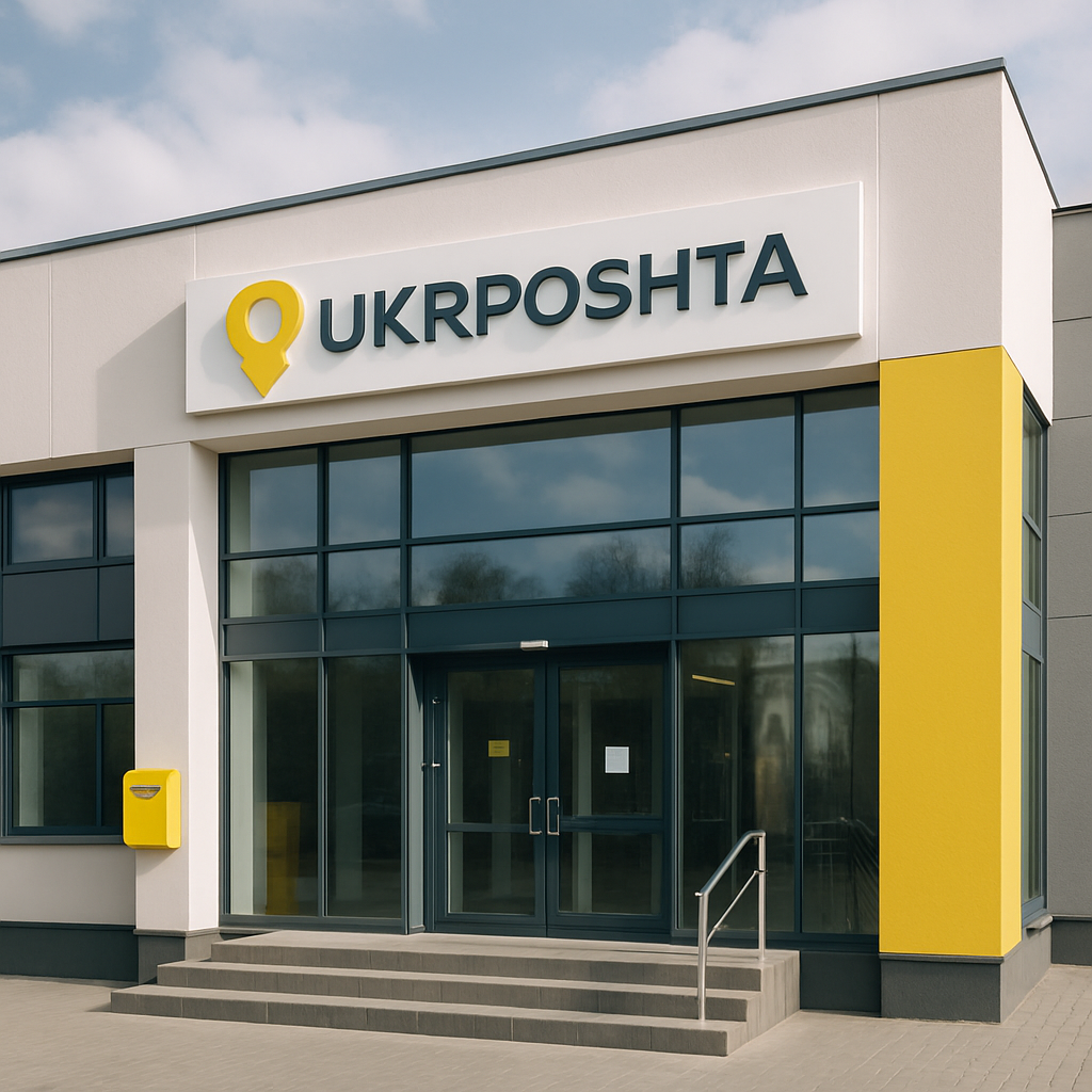Ukrposhta post office Ukraine modern building